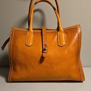 Cavalcanti Cognac Leather Satchel